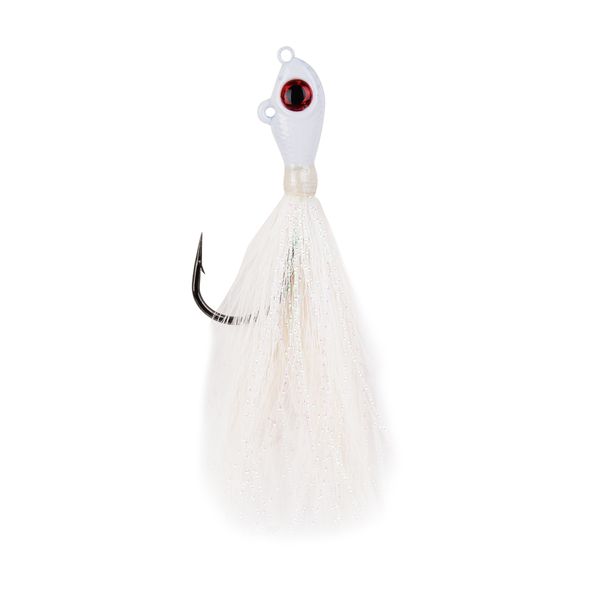 Mustad White Big Eye Bucktail Jig - 2 Oz