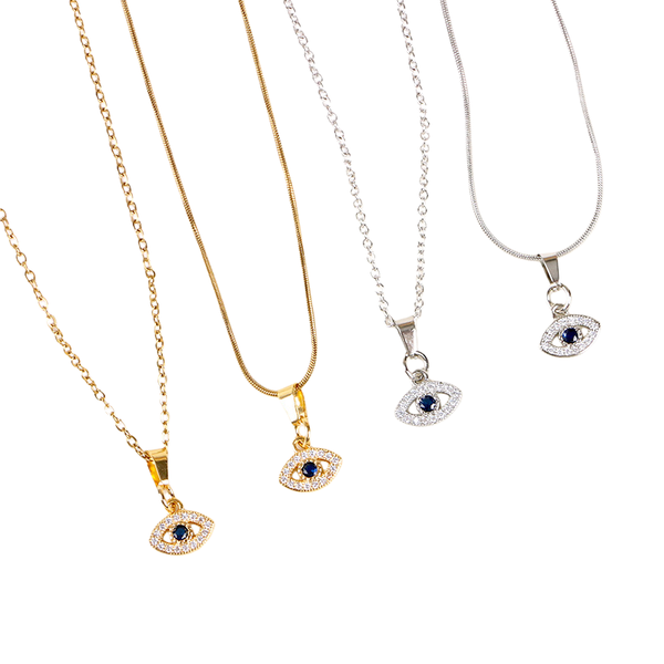 4 Devil's Eyes Full Diamond Eye Pendants