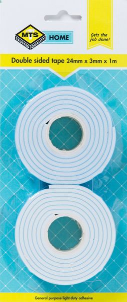 MTS Home Double Sided Tape 24mmx3mmx1m 2 Piece