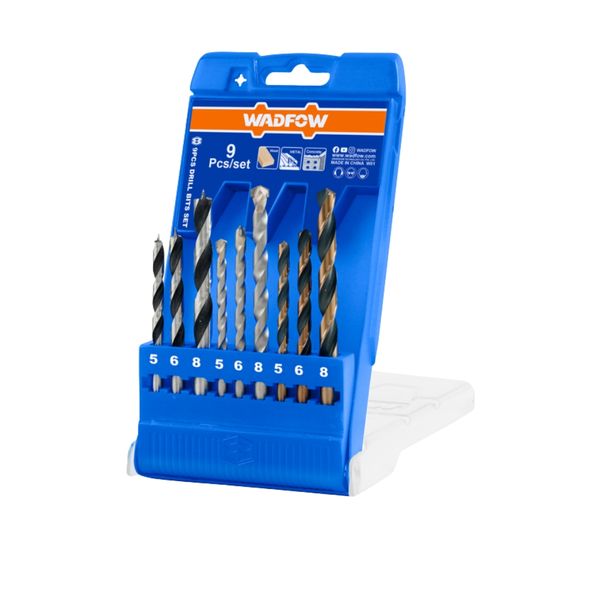 Wadfow - Drill Bit Accessory Set - 9 Pieces