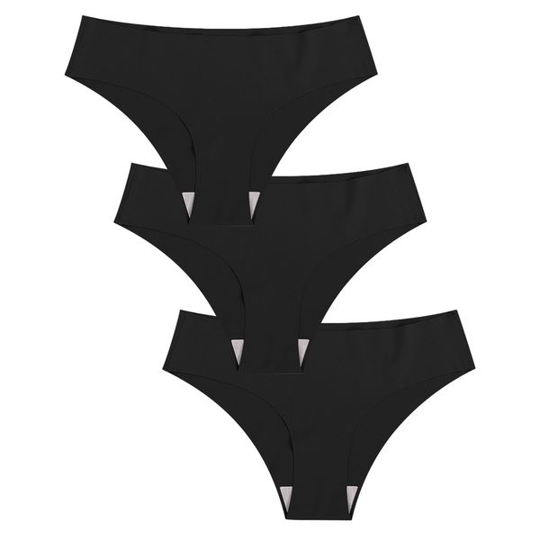 3 Pack Women Seamless Thongs Panties, Ultra Light Ladies Underwear G-String