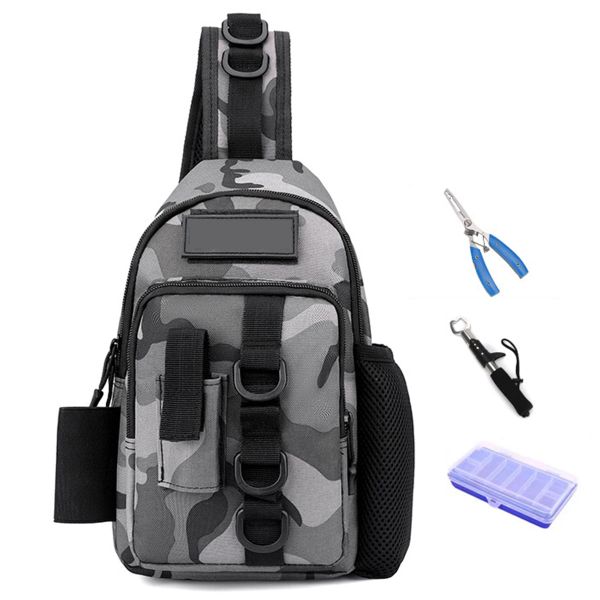 Fishing Backpack Fishing Tackle Storage Bag with Rod Holder Sling Bag