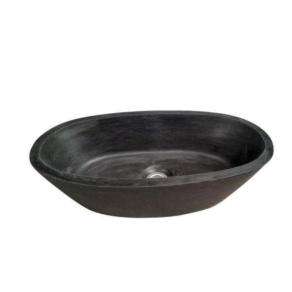 Calypso Black Bespoke Concrete Basin 56 x 29.5 x 15cm