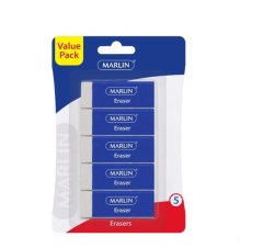 Marlin -Value Pack Of 5 Eraser (Pack Of 24)