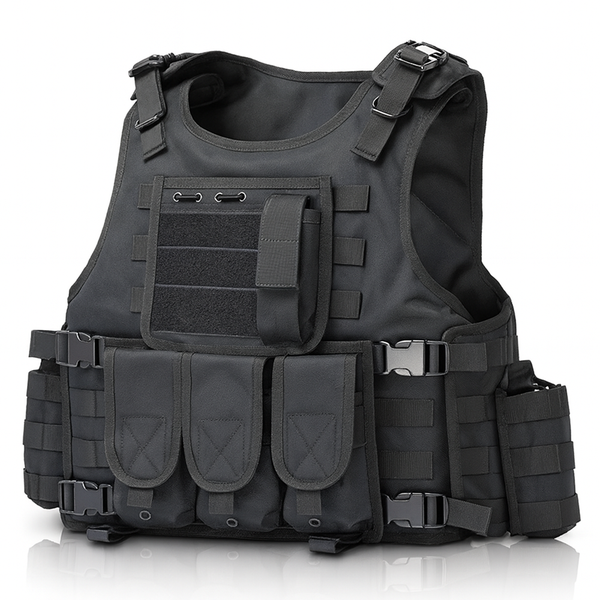 Topika - Heavy Duty Tactical Vest, Combat Vest with Detachable Pouches