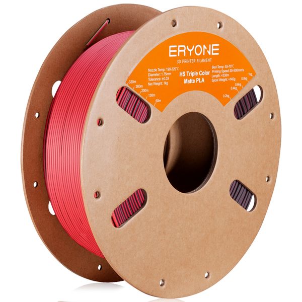 ERYONE High Speed Tri-Color Matte PLA - Black Red Olive Green 1kg