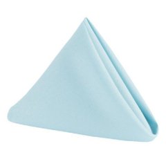 Set of 10 Polyester Napkins - Baby Blue (35x35cm)