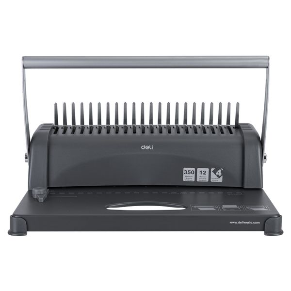 DELI A4 Binding Machine- Comb Binder 12 Sheet Punching &amp; 350 Sheet Capacity