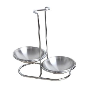 Elegant - Double Spoon Rest Steel