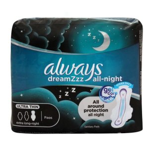 Always Ultra Mesh Extra Long Night Pads Black 7's - Pack of 3