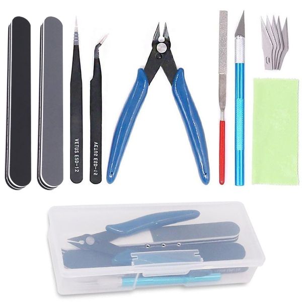 10 Piece Model Making Tool Set with Carry Case for Hobby Projects