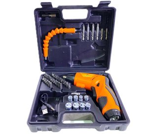 47 Pieces 3.6V Rechargeable Cordless Screwdriver Drill Set (JS015-002)