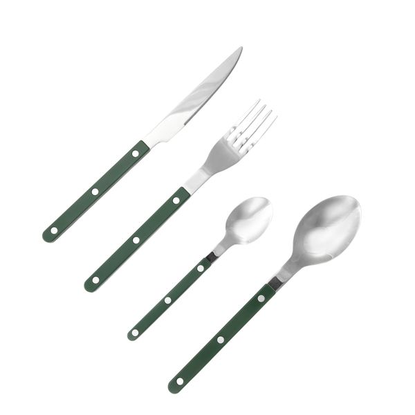 Nicolson Russell Louisiana Cutlery Set Dark Green - 16 Piece