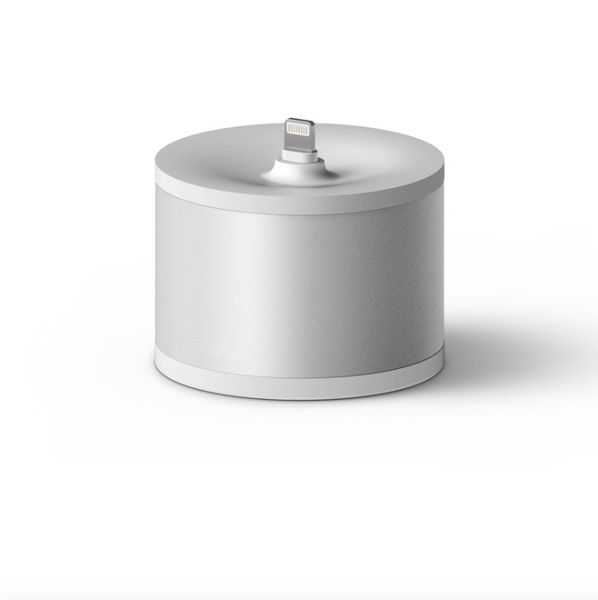 TUFF-LUV Circular Stand Charging Station for Apple TV Remote Controller - Silver