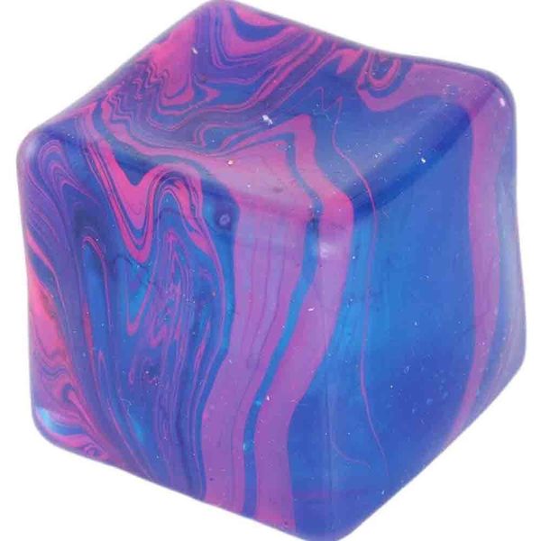 3pcs 5.5cm Sensory Swirl Stress Relief Cube,Squishy Fidget Toy(Blue)