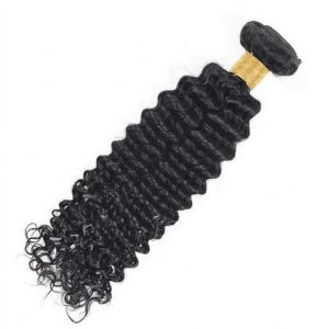 18IN Deep Wave Single Bundle Human Hair Healthy &amp; Soft Natural Black 100g