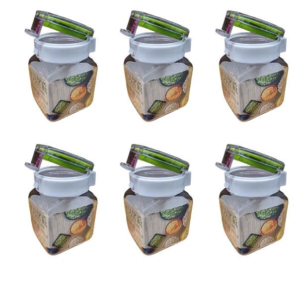 Spice Jar Containers Airtight with Flip-Top Lid - 500ml