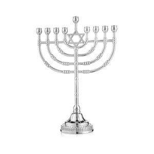 Hanukkah Menorah Upgrade Cups W, Star of David Candle Holders 9 Branches