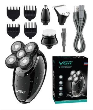 VGR 4in1 Portable Rechargeable Trimmer Head Clipper Electric Hair Shaver