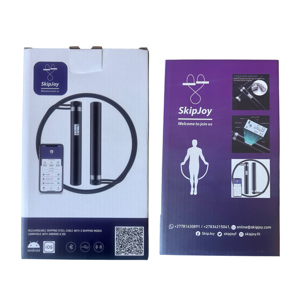 SkipJoy Smart Digital Jump Rope with App - Rechargeable Steel Cable