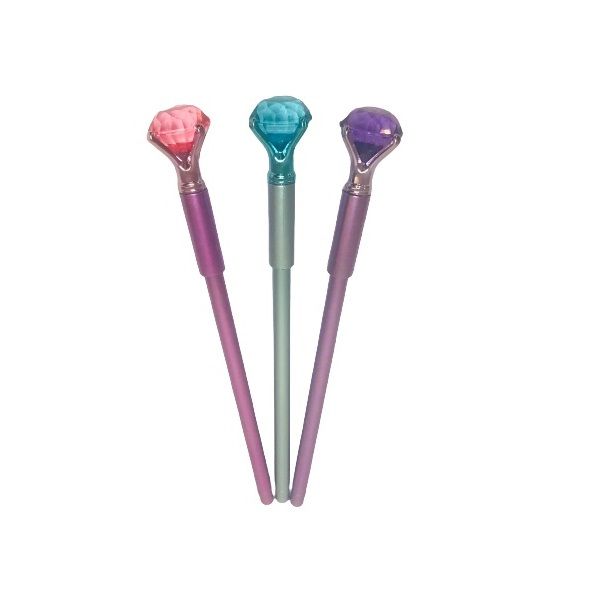 Diamanté Metallic Fine Liner Pens – Plastic Diamond Head (Set of 3)