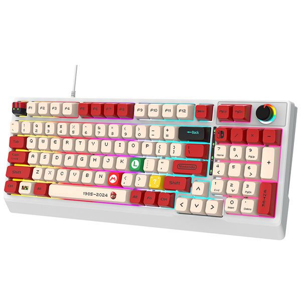Mechanical Keyboard, 98 Keys Wireless Gasket RGB Gaming Keyboard