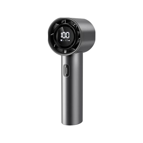 Handheld Fan 3-Speed Portable with Digital Display, Vortex Airflow, USB-C