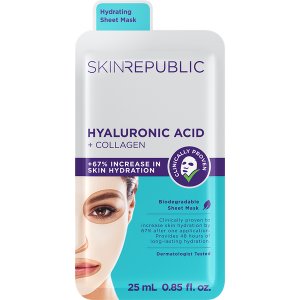 Skin Republic Hyaluronic Acid + Collagen Face Mask Sheet