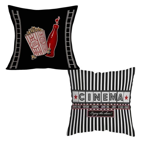 Decor Vintage Movie Designs Throw Pillow Covers Only Set of 2 - 45cm