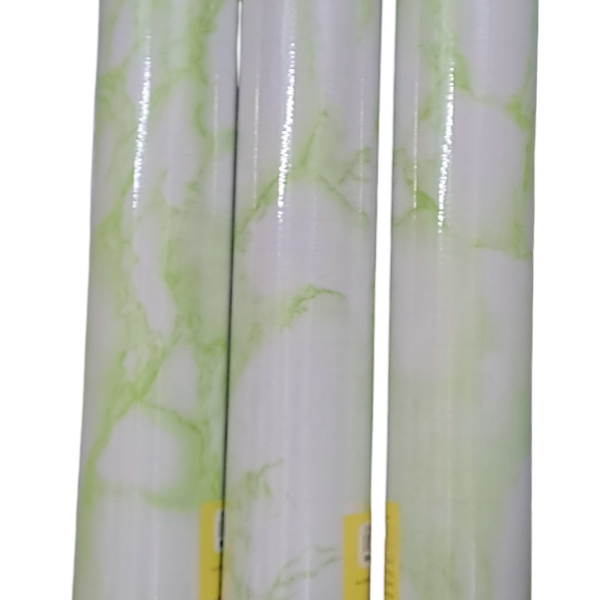 White and Light Green Marble Contact Paper Vinyl