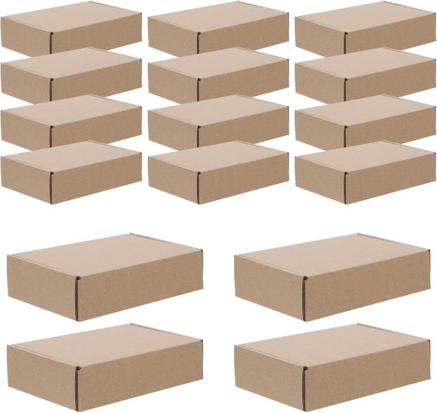 25pcs Small Corrugated Packaging Boxes 150x100x40mm Triple-layer Hardened