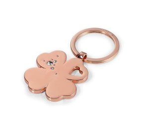 TROIKA - Lucky Clover Keyring - Rose Gold Colour