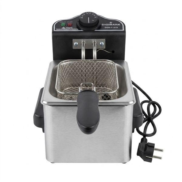 DIGIMARK DGM-F1519 1500W Electric Deep Fryer, Stainless Steel with Basket