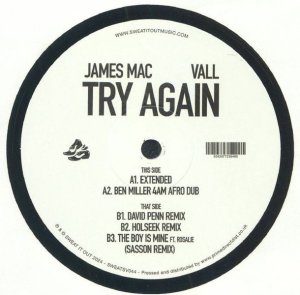 James Mac &amp; VALL - Try Again 12" Vinyl, Remixes by Ben Miller, David Penn