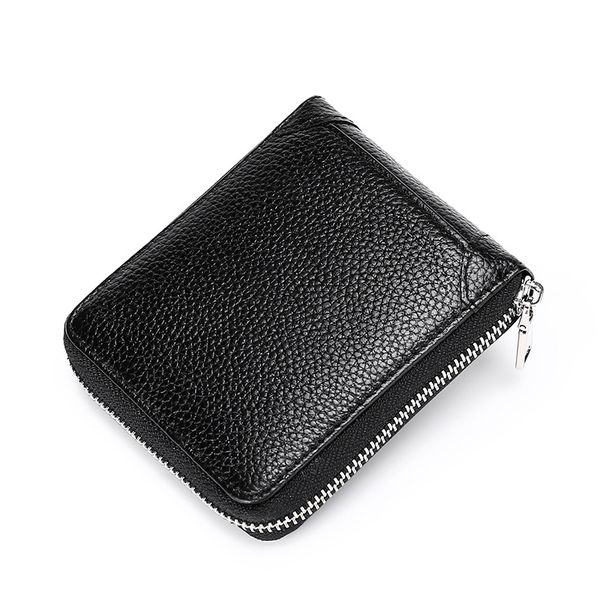 Men's Short Genuine Leather Driver's License Card Holder
