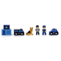 Viga Wooden Train Set Accessory - Police Station