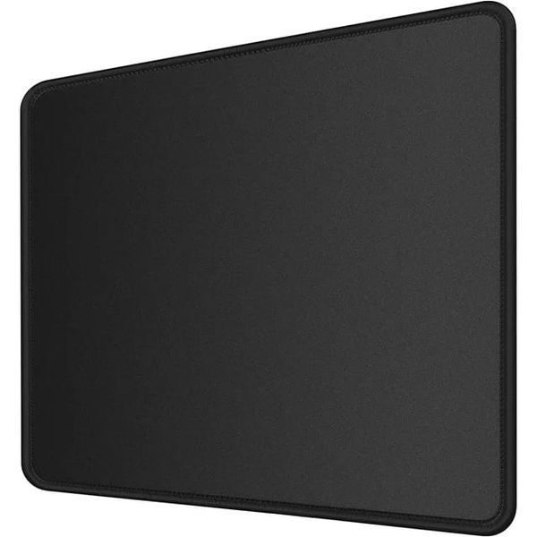Non-Slip Base Square Rubber Mouse Pad - Black