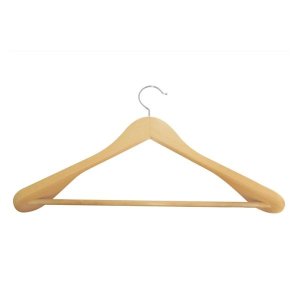 Natural Wooden Suit Hanger (Sold in packs of 10)