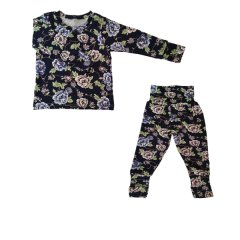Baby/Toddler/Kids Pajamas - Foldover Cuffs - Navy Floral
