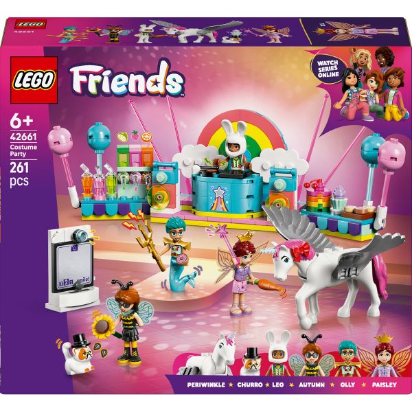 LEGO® Friends Costume Party with Unicorn &amp; Fairy Pretend-Play Building Kit 42661
