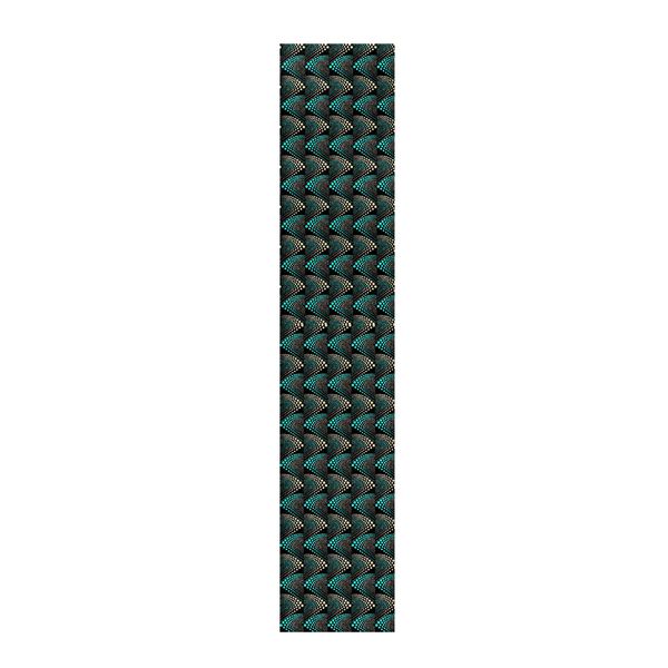 Aqua and Gold Pattern Table Runner