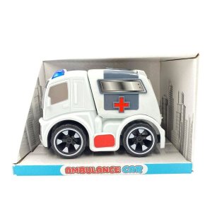 Ambulance Toy Car with Lights and Sound - Battery Operated Rescue Vehicle