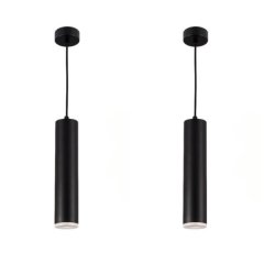 Ecomlight 7W Cylinder Pendant Light 4000K GU10 - 55x245mm - 2Pack