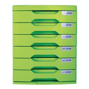 SDS - 6 Drawer Filing System - Green