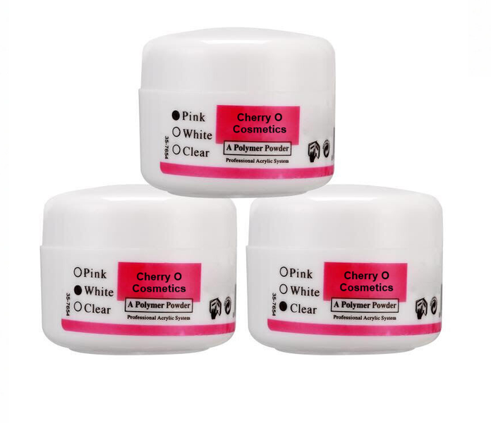 10g Polymer Powder Set ( Pink, Clear &amp; White)