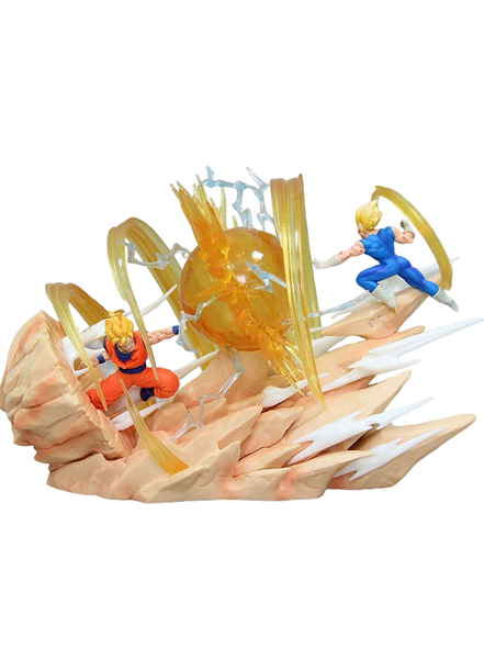 Dragon Ball Z Anime Son Goku and Vegeta Clashing Figure