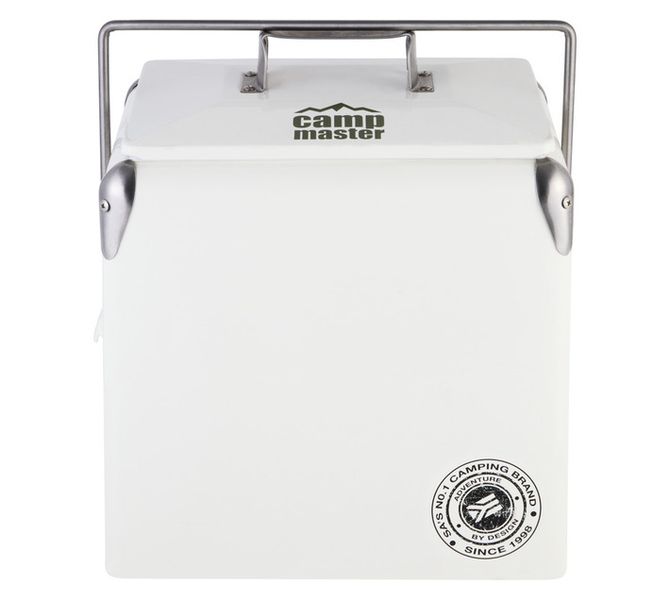 Steel Cooler Box 13 L White Classic Retro Design and Durable 850008776