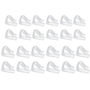 24 Pieces Transparent Clear Tablecloth Clips Plastic Table Cloth Clips