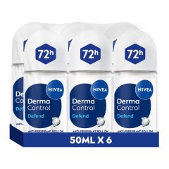 NIVEA Derma Control Defend Anti-Perspirant Roll On 6x50 ml