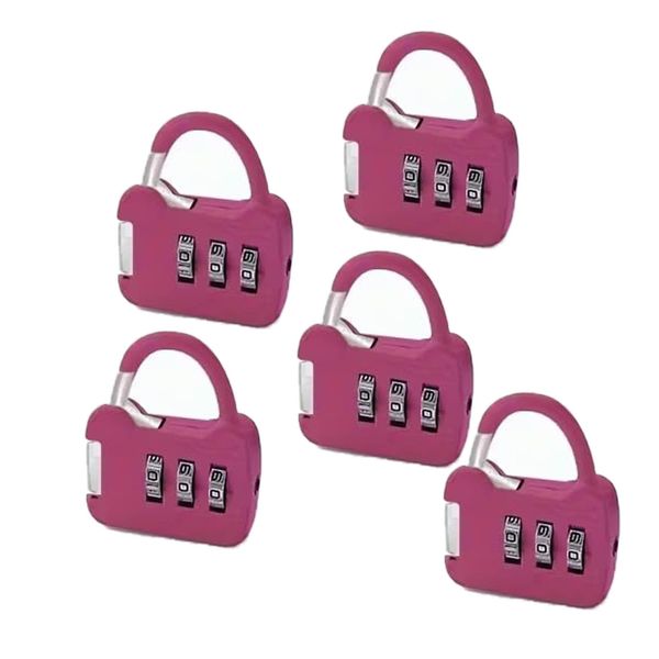 5 Pack Code Combination Padlocks, Travel Luggage Locks